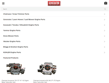 Tablet Screenshot of generatorchainsawparts.com